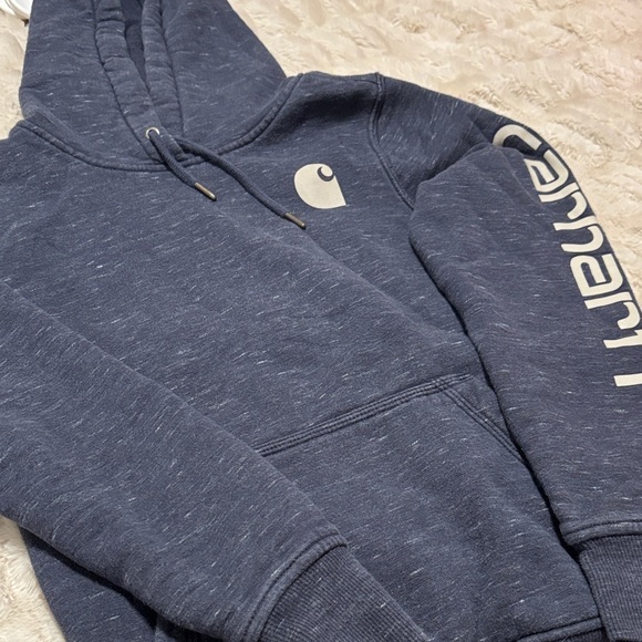 Carhartt Navy Hoodie Sweater - Picture 2 of 4